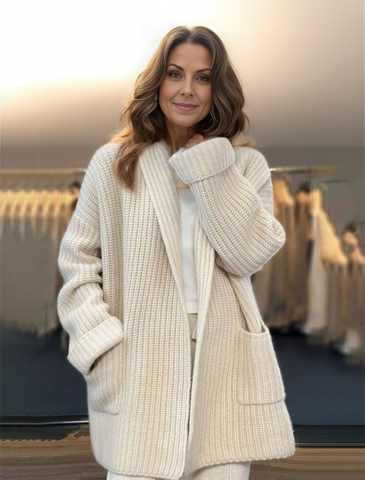 Übergroßer Strick-Cardigan mit Taschen für Damen