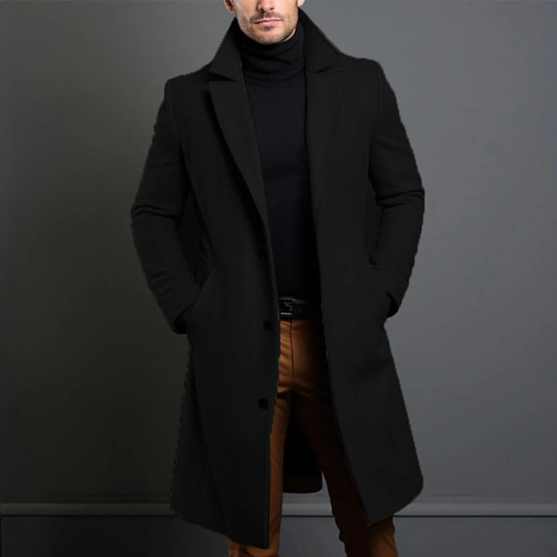 Herren Wintermantel Mit Langarm Und Klassischer Passform Stil