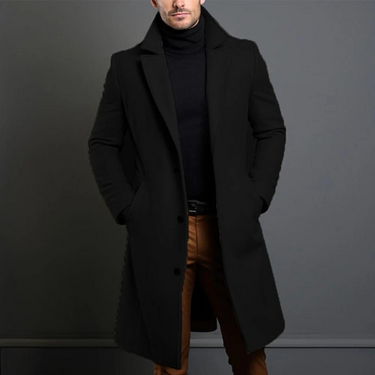 Herren Wintermantel Mit Langarm Und Klassischer Passform Stil