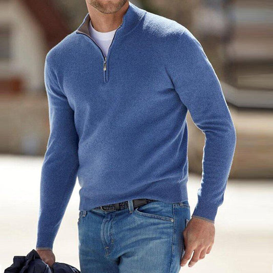 Stylischer Zip Pullover Für Herren Winter