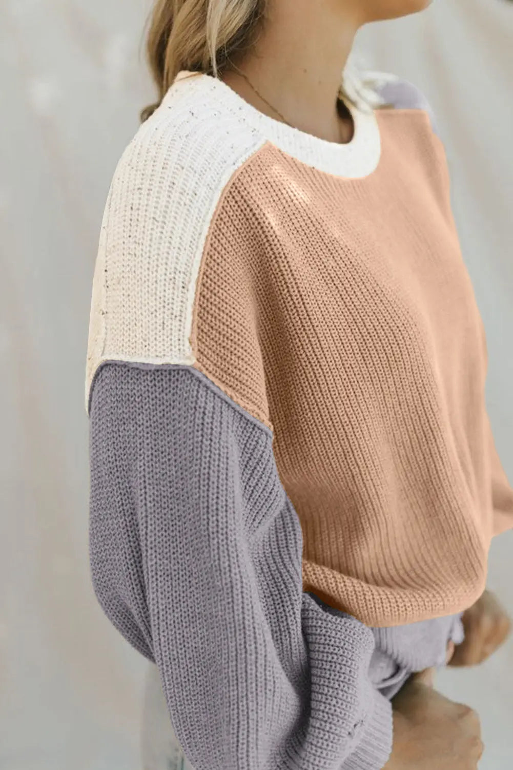 Gerippter Strickpullover für Gemütliche Winter Damen