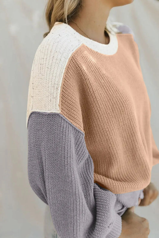 Gerippter Strickpullover für Gemütliche Winter Damen