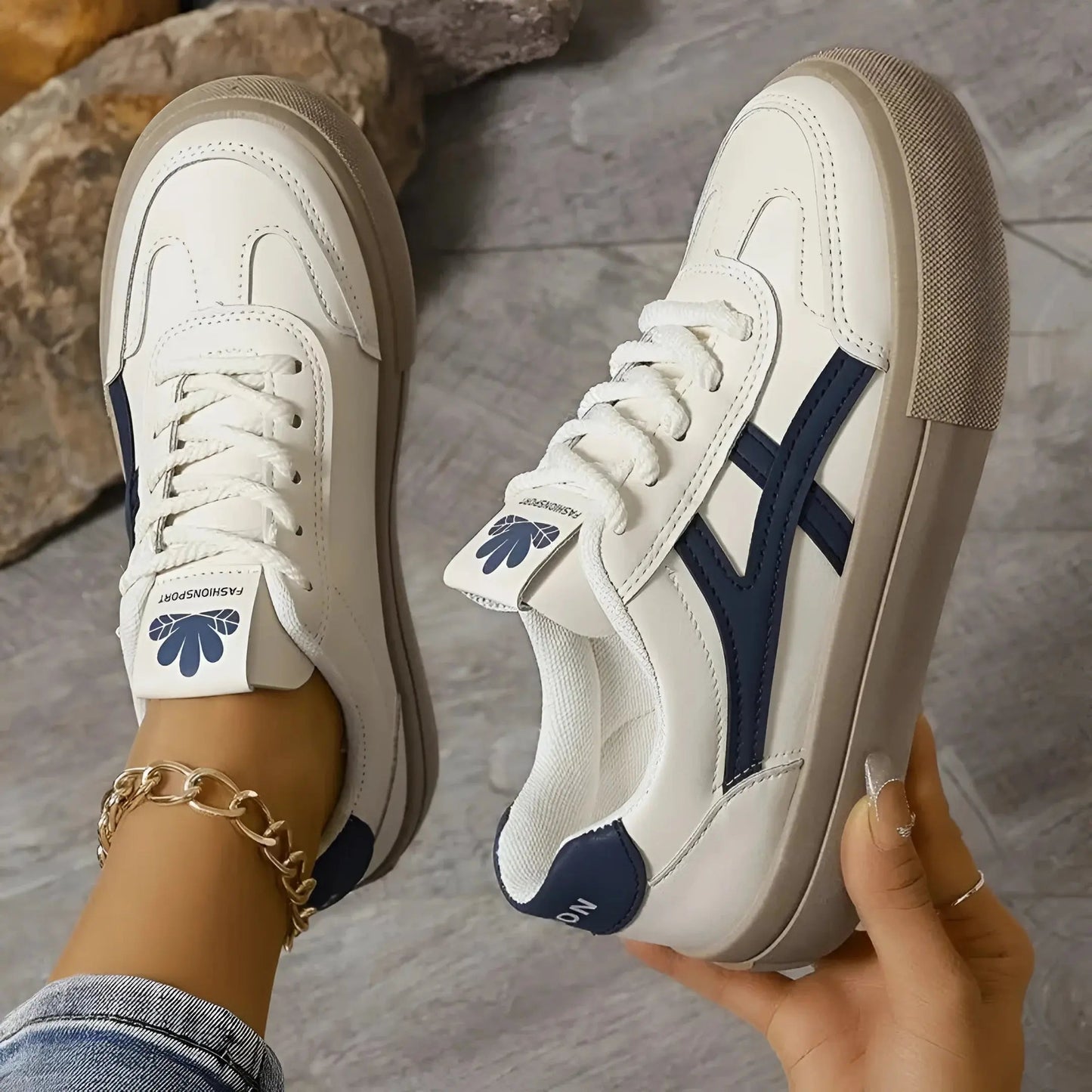 Klassische Schnürsneaker Mit Plateausohle Für Damen Winter