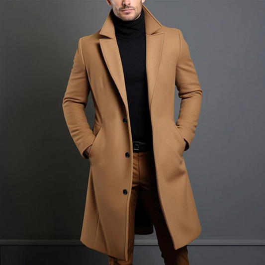 Herren Wintermantel Mit Langarm Und Klassischer Passform Stil
