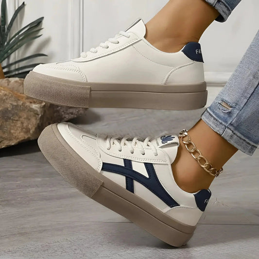 Klassische Schnürsneaker Mit Plateausohle Für Damen Winter