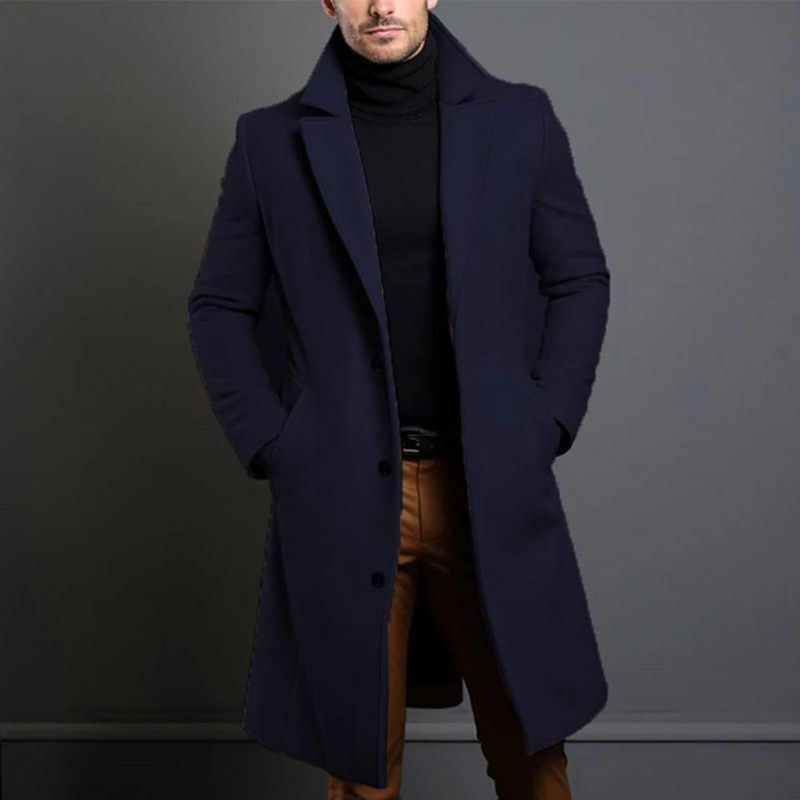 Herren Wintermantel Mit Langarm Und Klassischer Passform Stil