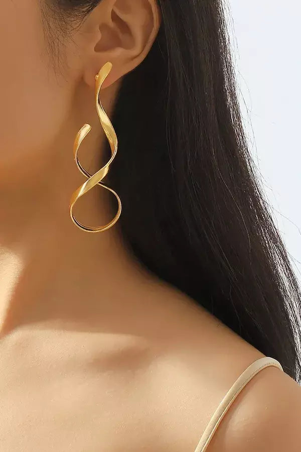 Elegante Spiral-Ohrringe mit Modernem Design für Damen