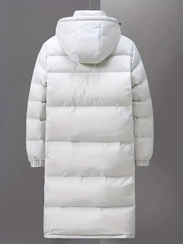 Langer Steppmantel mit Hohem Kragen für Winter Damen