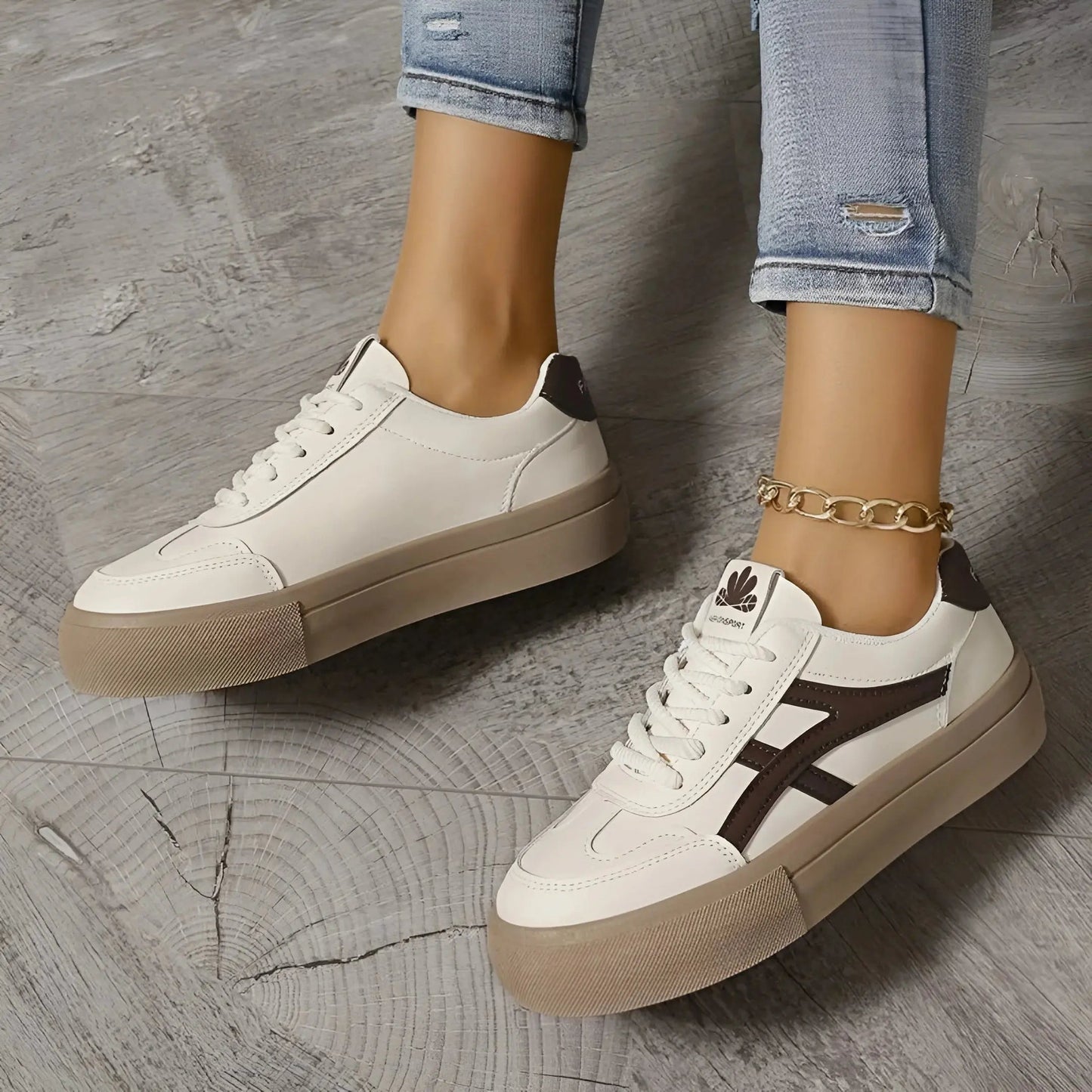 Klassische Schnürsneaker Mit Plateausohle Für Damen Winter