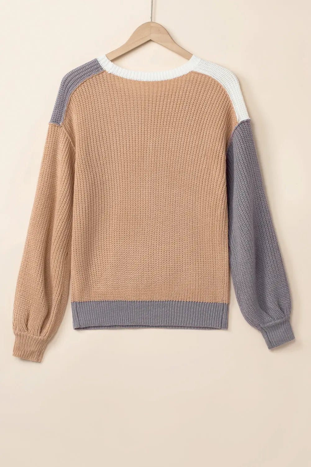 Gerippter Strickpullover für Gemütliche Winter Damen