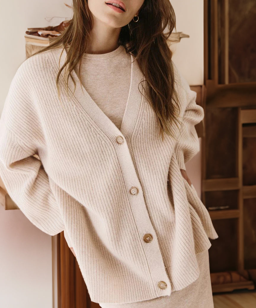 Gemütlicher Strick-Cardigan mit Knopfleiste für Damen
