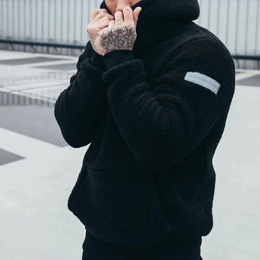 Weicher Fleece-Hoodie Mit Lässigem Schnitt Für Herren Winter