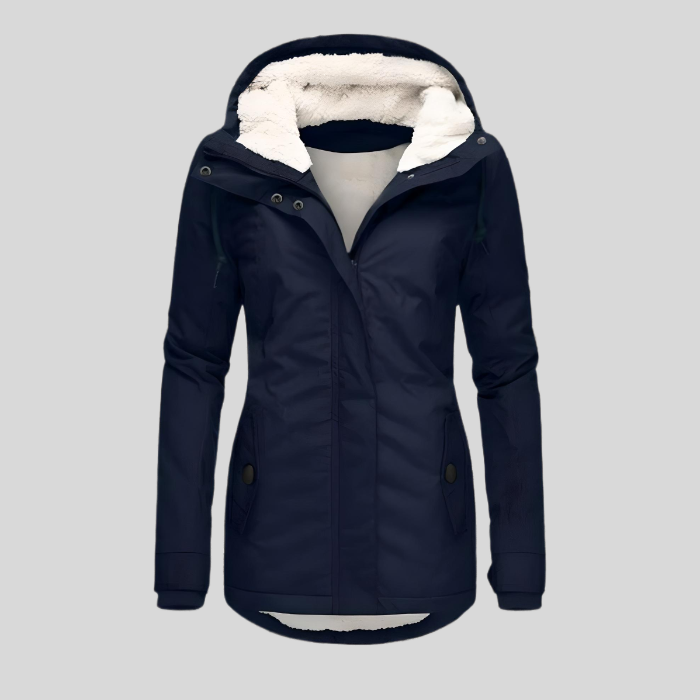 Gefütterte Parka Jacke mit Kapuze Perfekt für Winter Damen