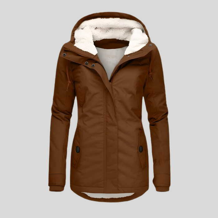 Gefütterte Parka Jacke mit Kapuze Perfekt für Winter Damen