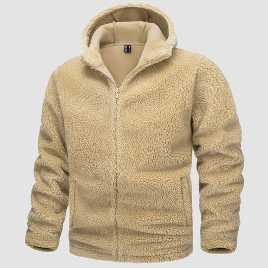 Fleece Zip Hoodie mit Lockerer Passform für Herren Winter