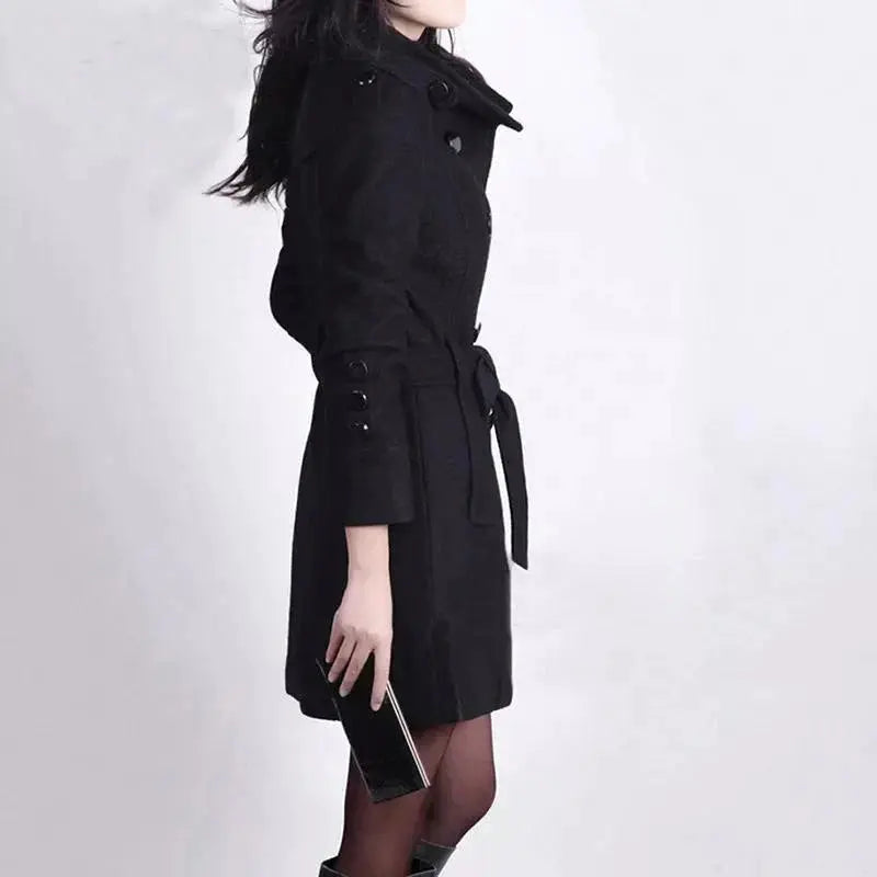 Doppelt Geknöpfter Trenchcoat Mit Gürtel Für Damen