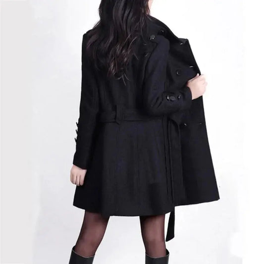 Doppelt Geknöpfter Trenchcoat Mit Gürtel Für Damen