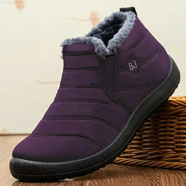 Klassische Warme Schlupfstiefel Mit Kurzem Schaft Für Damen