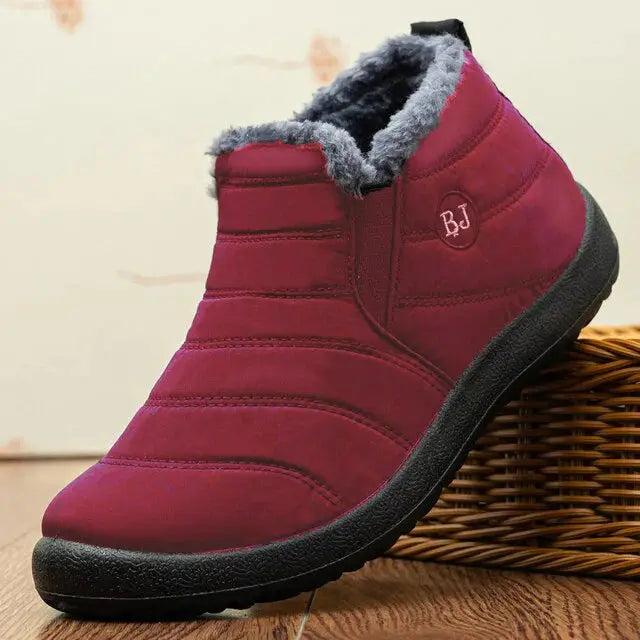 Klassische Warme Schlupfstiefel Mit Kurzem Schaft Für Damen