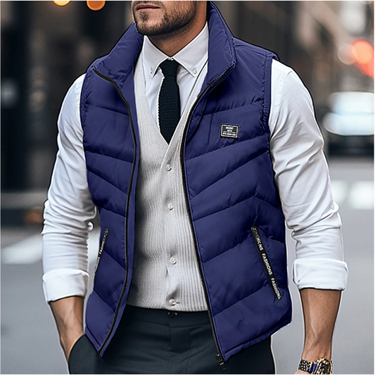 Klassische Ärmellose Steppweste Smart Casual Herren Winter