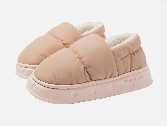 Puffer Stil Hausschuhe Warm Dicke Hausschuhe Damen Winter
