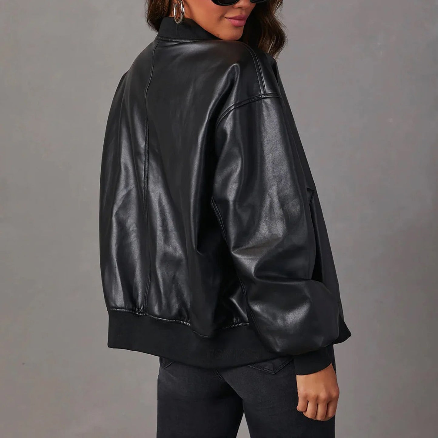 Oversized Bomberjacke für Damen Casual Chic Stil