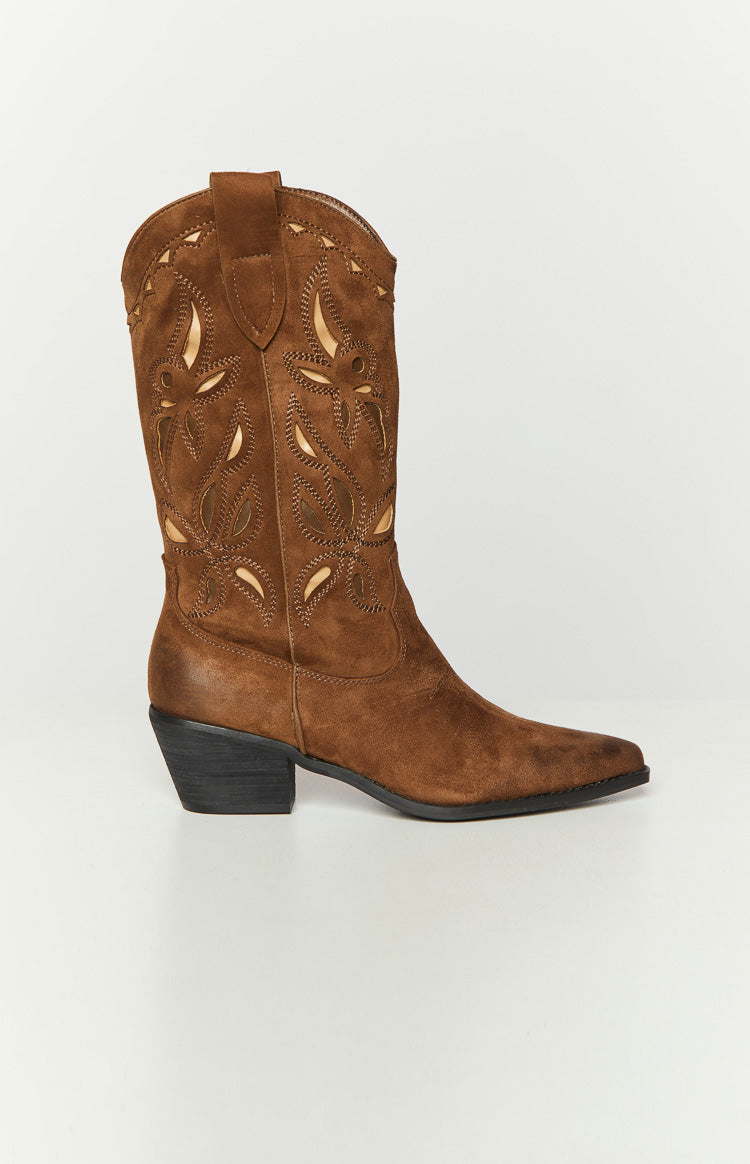 Bestickte Leder-Cowboystiefel mit Westlichem Charme für Frauen