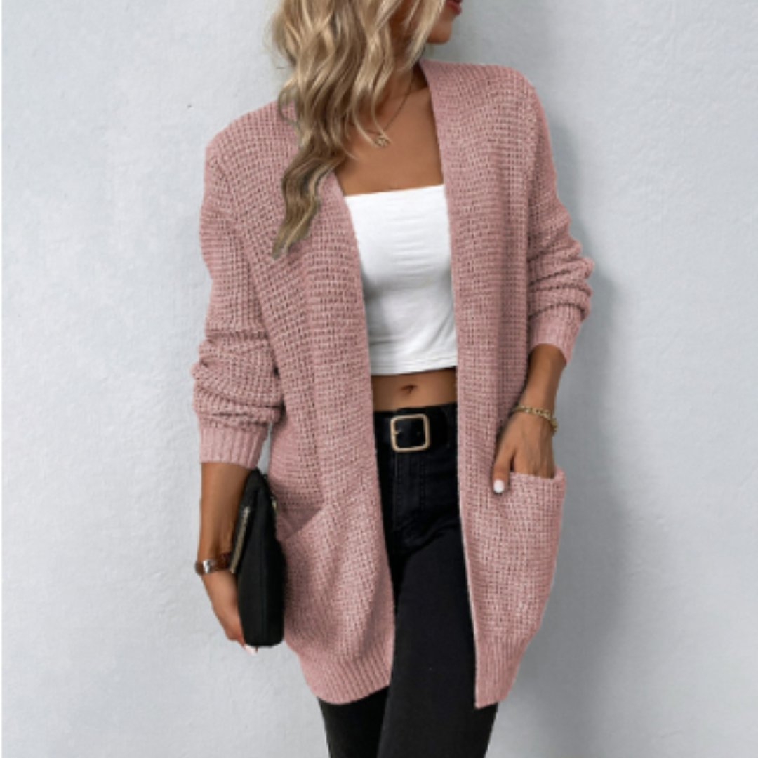 Gemütliche Offene Strickjacke Für Damen