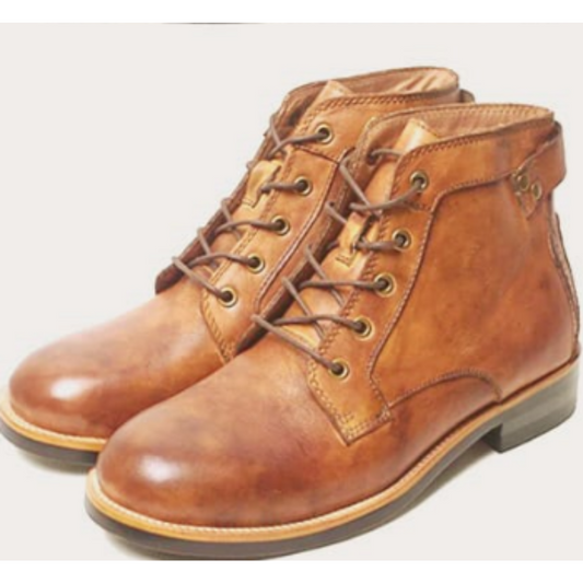 Schnürstiefel Aus Leder Klassischer Knöchel Stil Herren Winter