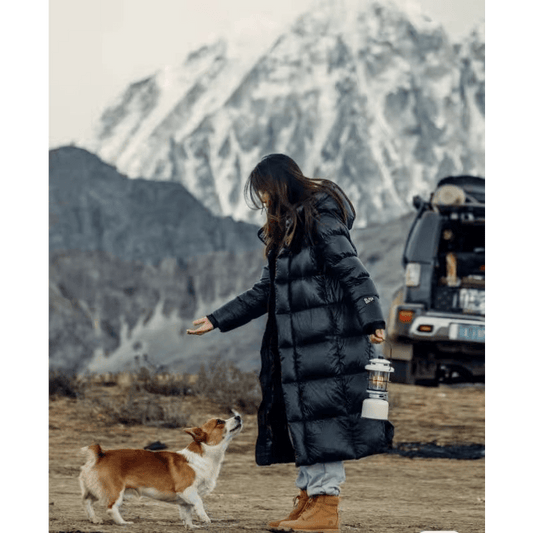 Warme Lange Steppjacke Ideal für Winter Damen