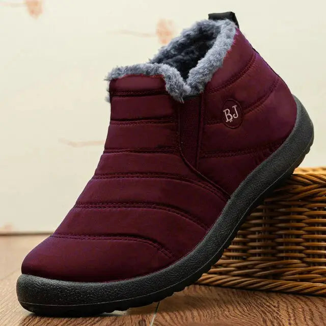 Klassische Warme Schlupfstiefel Mit Kurzem Schaft Für Damen