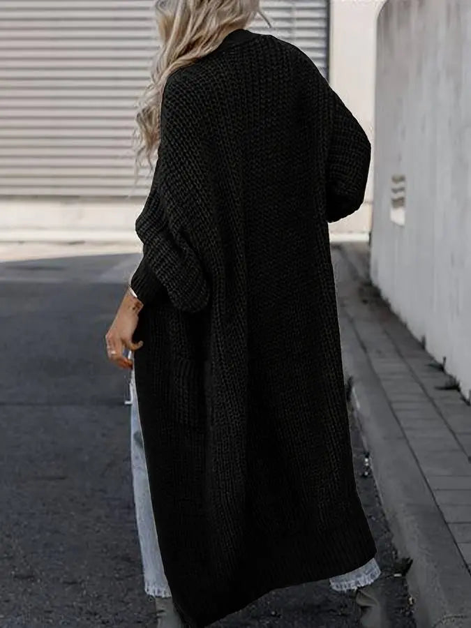 Gemütlicher Langer Gestrickter Cardigan Mantel für Winter Damen