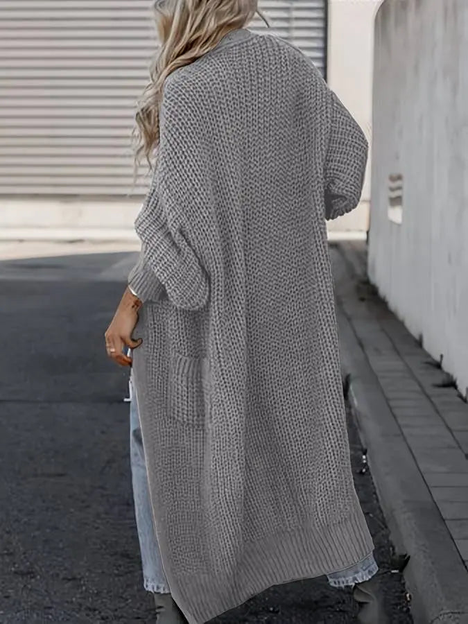 Gemütlicher Langer Gestrickter Cardigan Mantel für Winter Damen