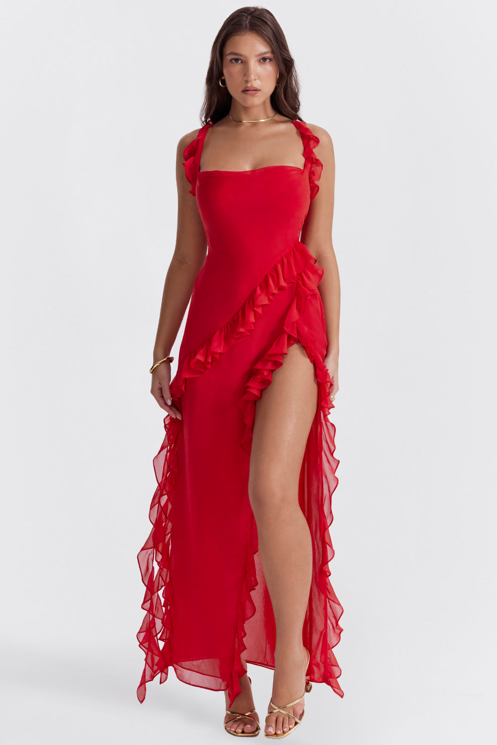 Schönes bequemes Kleid mit entspannter Silhouette für Damen