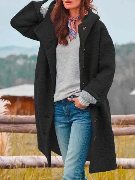 Übergroßer Wollmix Wintermantel Für Damen