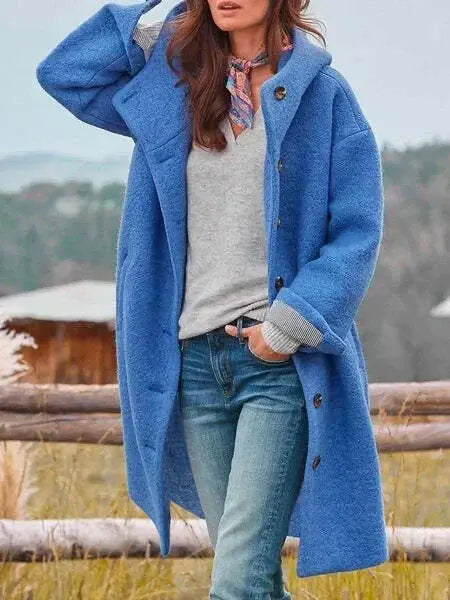 Übergroßer Wollmix Wintermantel Für Damen
