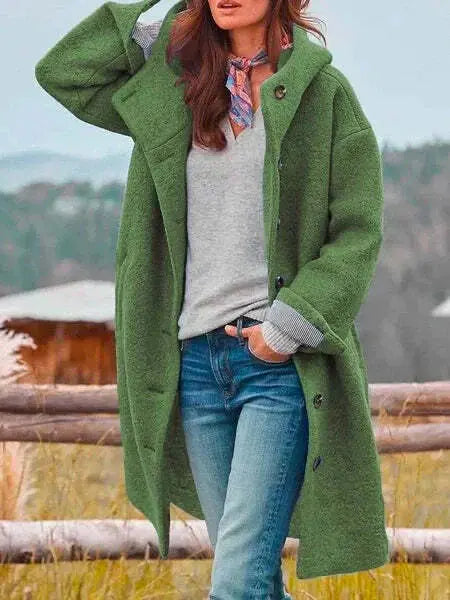 Übergroßer Wollmix Wintermantel Für Damen