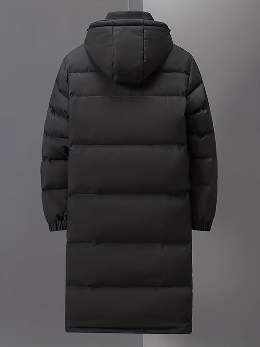 Langer Steppmantel mit Hohem Kragen für Winter Damen
