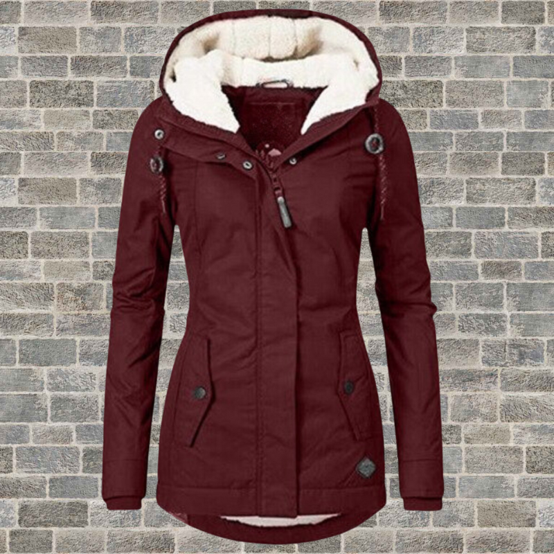 Gefütterte Parka Jacke mit Kapuze Perfekt für Winter Damen