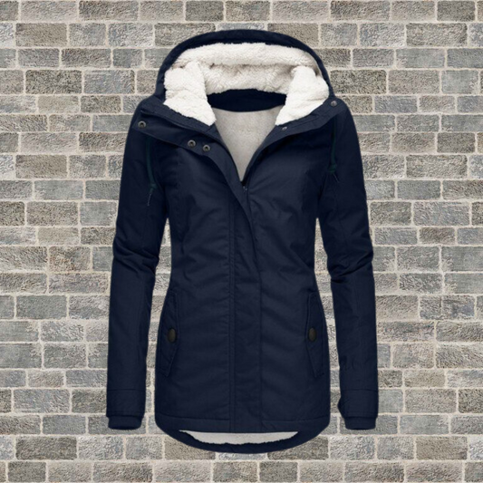 Gefütterte Parka Jacke mit Kapuze Perfekt für Winter Damen