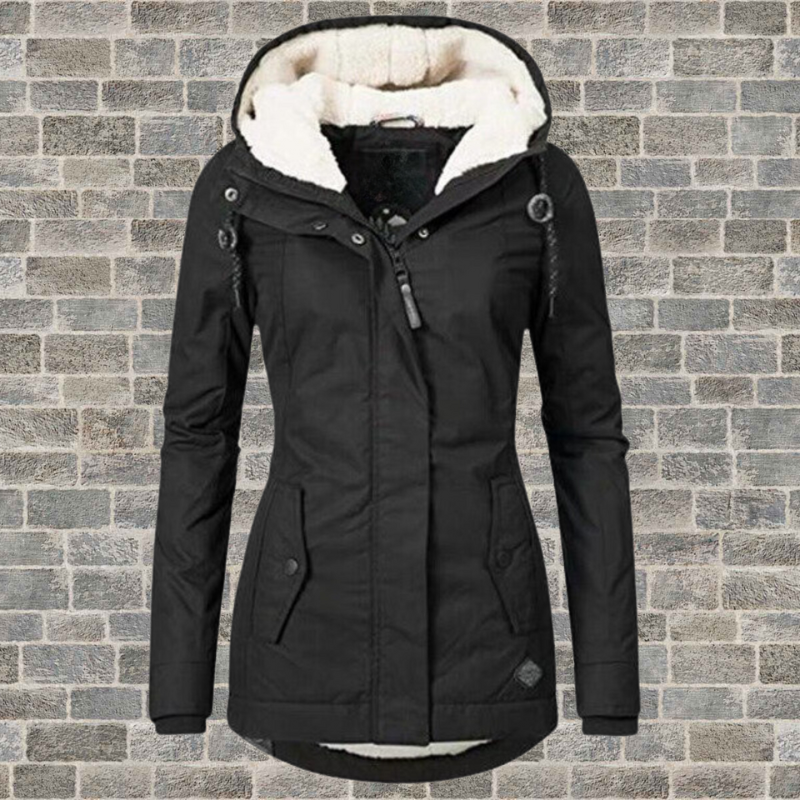 Gefütterte Parka Jacke mit Kapuze Perfekt für Winter Damen
