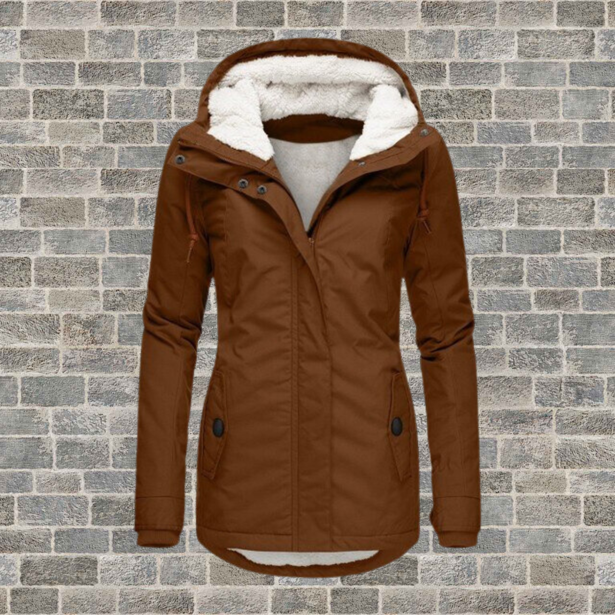 Gefütterte Parka Jacke mit Kapuze Perfekt für Winter Damen