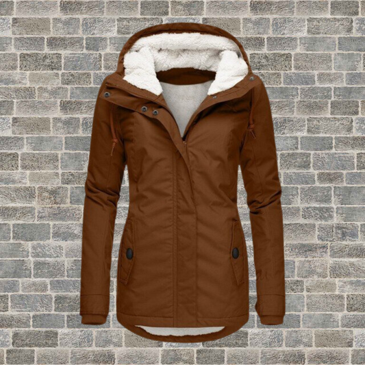 Gefütterte Parka Jacke mit Kapuze Perfekt für Winter Damen