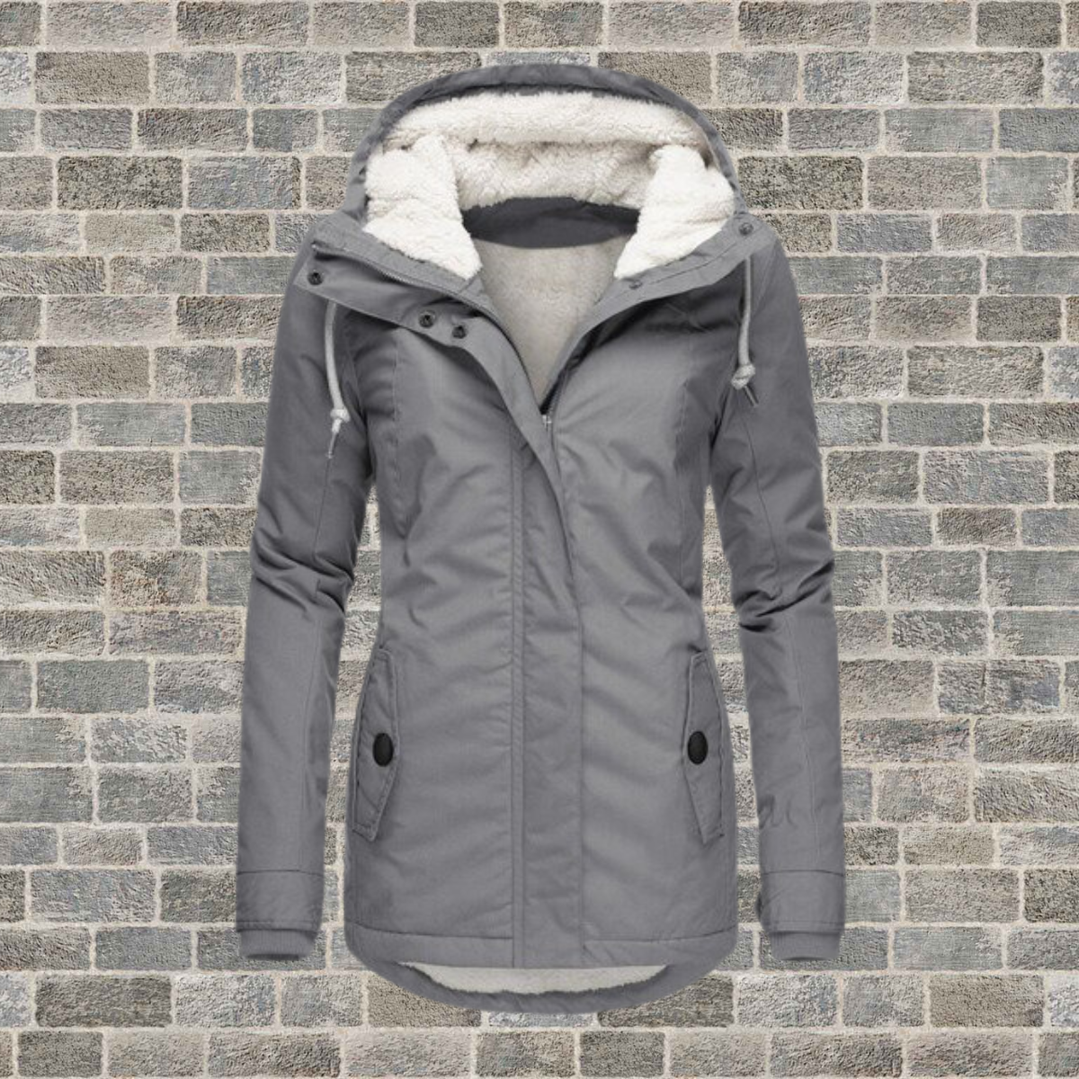 Gefütterte Parka Jacke mit Kapuze Perfekt für Winter Damen