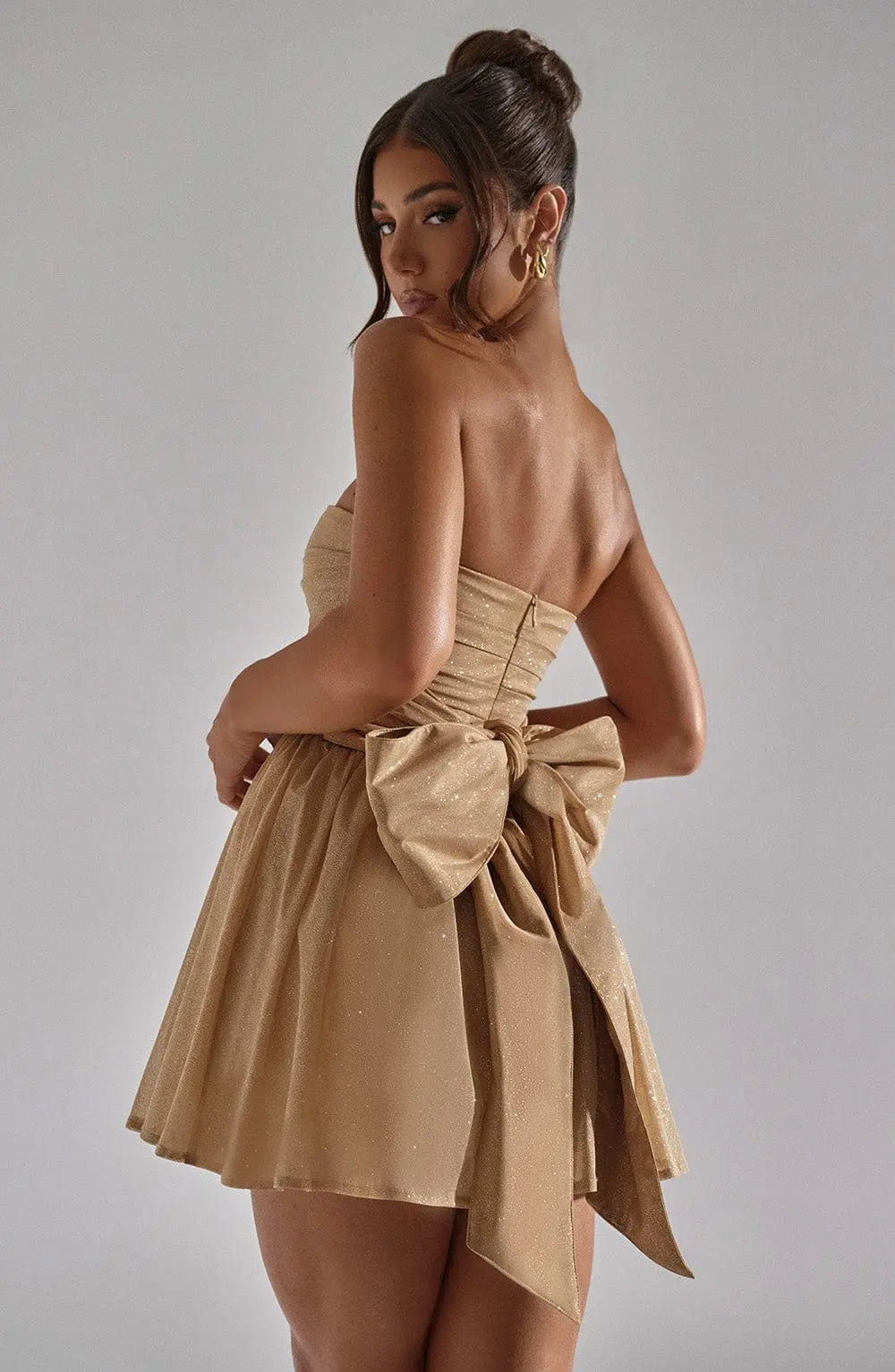 Glitzerkleid Mit Rückenknoten Für Damen