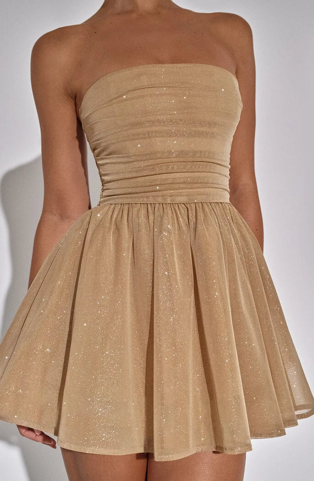 Glitzerkleid Mit Rückenknoten Für Damen