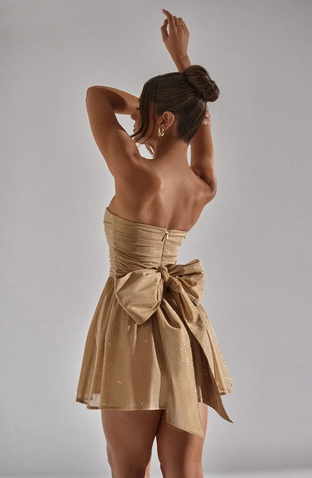 Glitzerkleid Mit Rückenknoten Für Damen
