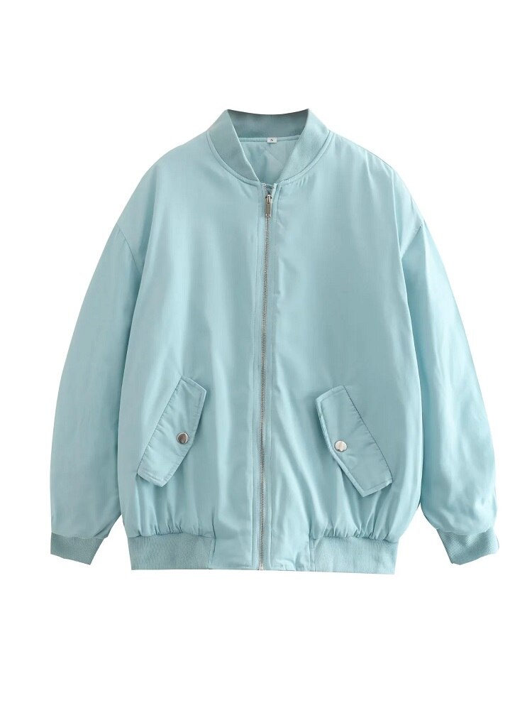 Burgunder Bomberjacke Damen Stylischer Zip-up Casual Look