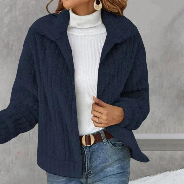 Kunstpelzjacke mit Reißverschluss für Damen