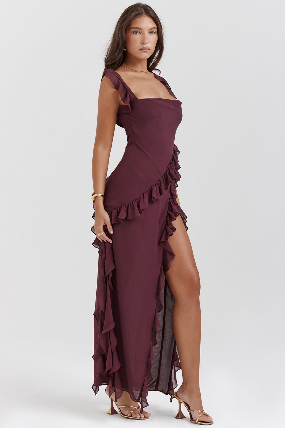 Schönes bequemes Kleid mit entspannter Silhouette für Damen